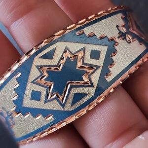 VTG Geometric Copper Cuff Bracelet